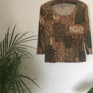Brown Patterned shirt